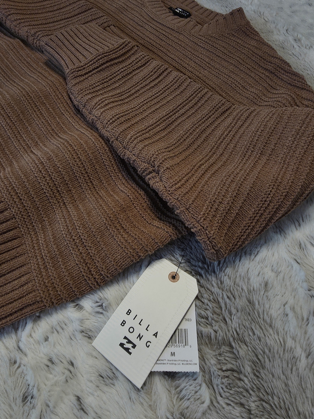 NWT Billabong Sweater - Brown MEDIUM